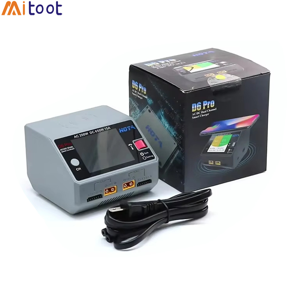 HOTA D6 Pro Black AC 200W DC 2 - огляд і ціна Hota D6 Pro Dual Lipo Charger