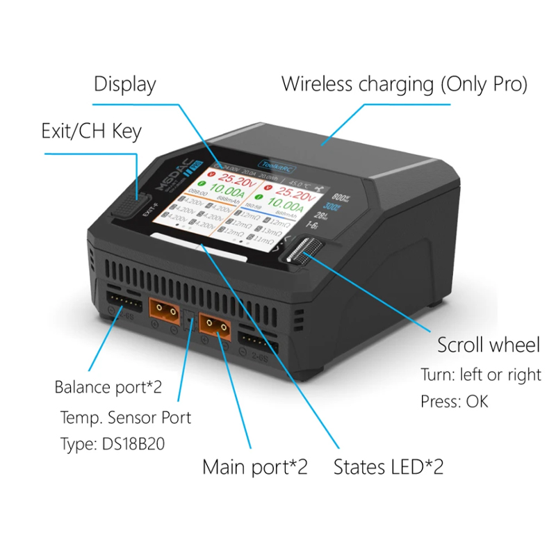 ToolkitRC M6DAC V2 Pro Dual Ch - огляд і ціна Toolkitrc M6Dac Smart Charger