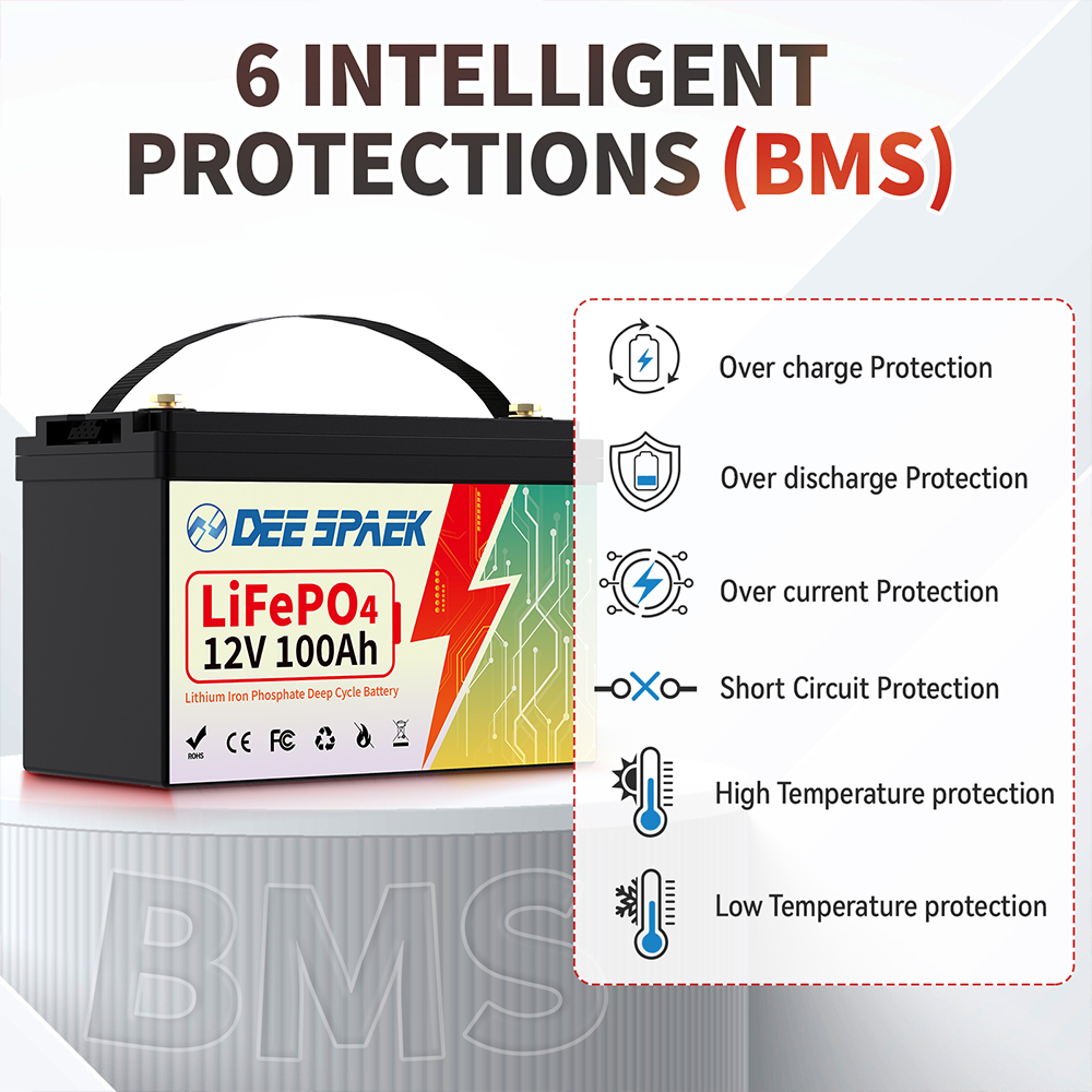 DEEPSPAEK 12V 100Ah Lifepo4 Ba - огляд і ціна Lifepo4 12V 100Ah Bms Bluetooth