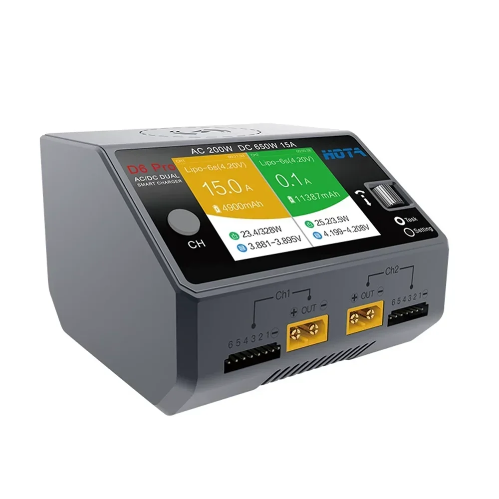 HOTA D6 Pro Dual Channel Smart - огляд і ціна Hota D6 Pro Dual Lipo Charger