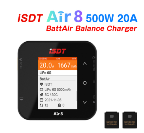 ISDT Air8 500W 20A 2-8S /Q8 MA - огляд і ціна Isdt Air8 8S Lipo Charger