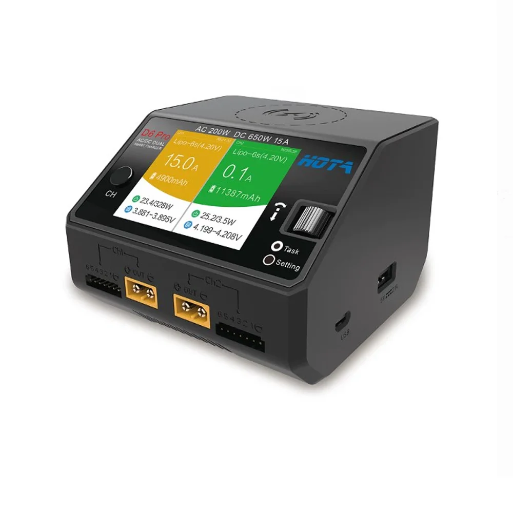 HOTA D6 Pro 200W AC 650W DC Du - огляд і ціна Hota D6 Pro Dual Lipo Charger