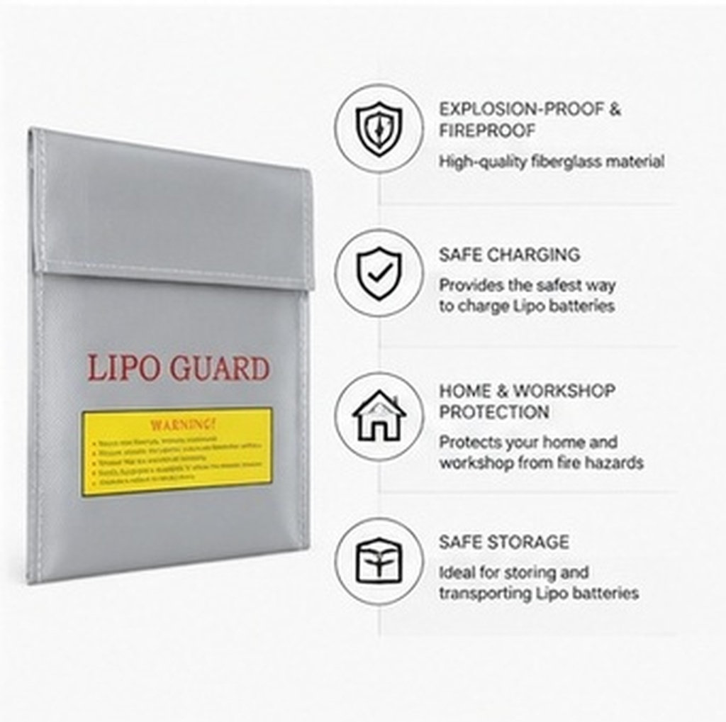 18x23cm Professional Rc Lipo B - огляд і ціна Lipo Battery Fireproof Safety Charge Box