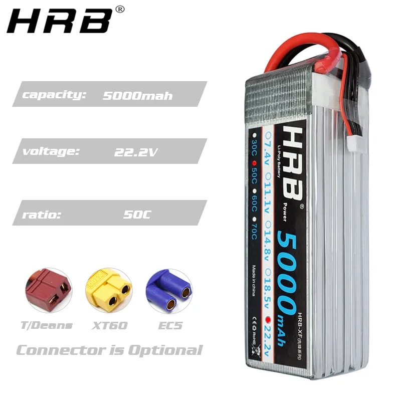HRB 6S Lipo Battery 22.2V 5000 - огляд і ціна 6S Lipo Battery 22.2V 5000Mah
