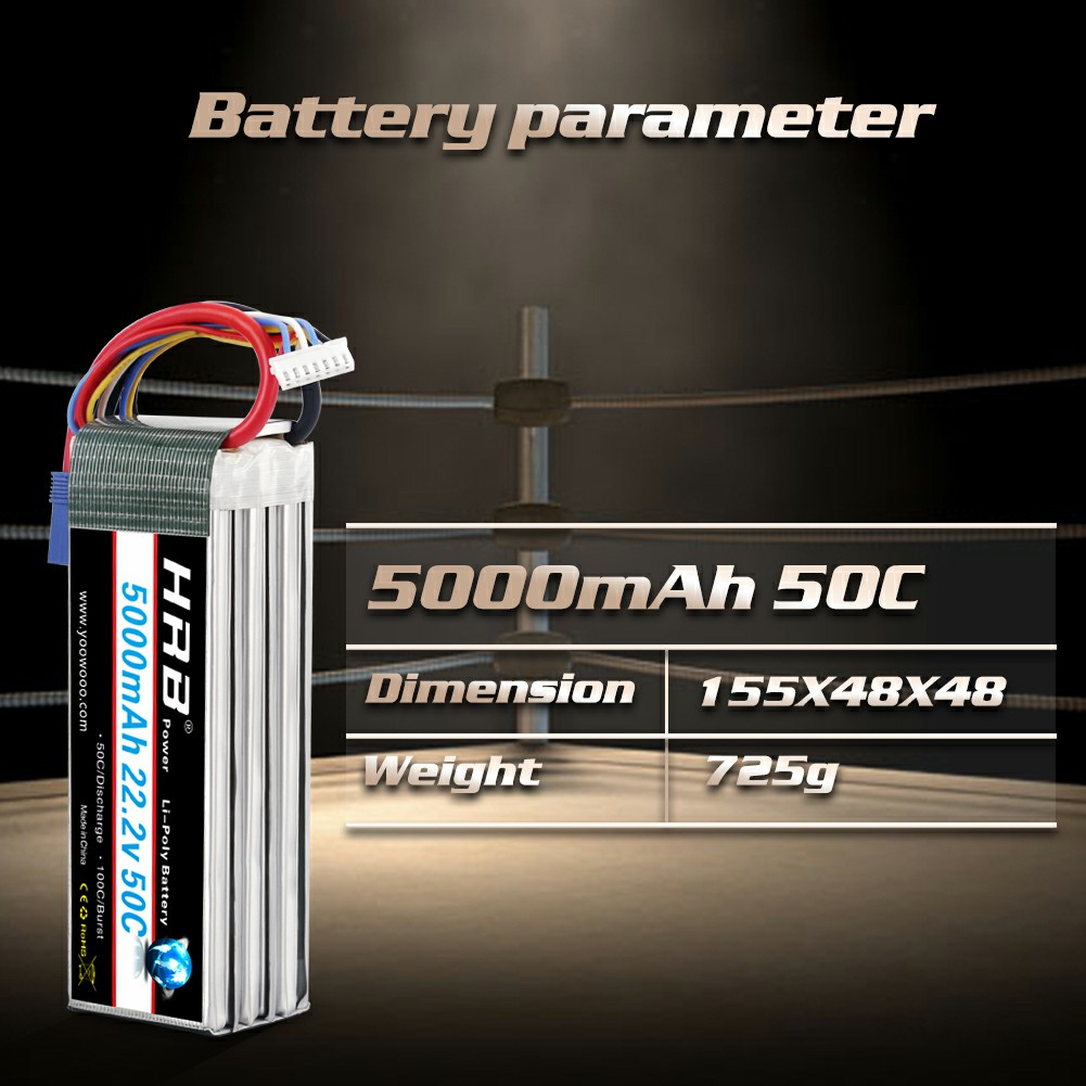 HRB 6S Lipo Battery 22.2V 5000 - огляд і ціна 6S Lipo Battery 22.2V 5000Mah