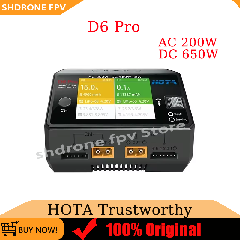 Original HOTA D6 Pro AC 200W D - огляд і ціна Hota D6 Pro Dual Lipo Charger