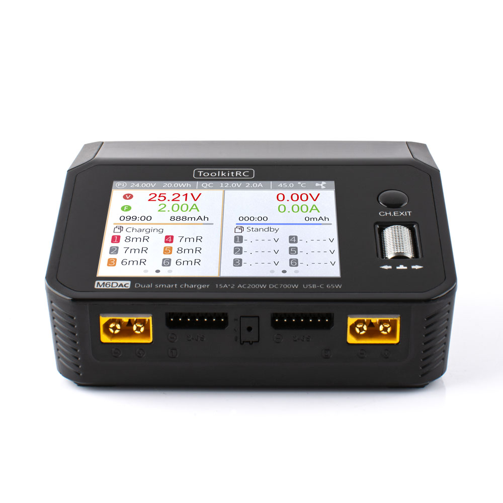 ToolkitRC M6DAC AC 200W DC 700 - огляд і ціна Toolkitrc M6Dac Smart Charger