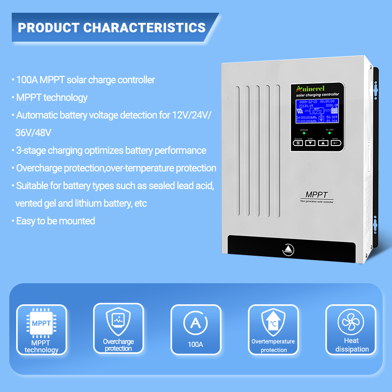 Aninerel 100A Solar Charge Con - огляд і ціна Lifepo4 12V 100Ah Bms Bluetooth