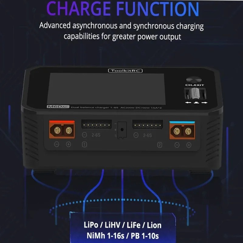 ToolkitRC M6DAC Dual Channel S - огляд і ціна Toolkitrc M6Dac Smart Charger