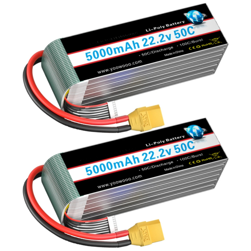 2PCS For RC Airplane Helicopte - огляд і ціна 6S Lipo Battery 22.2V 5000Mah