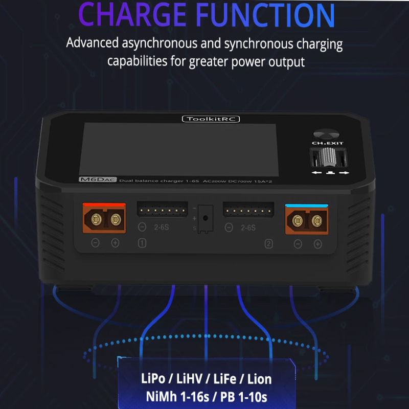 ToolkitRC M6DAC Dual Channel S - огляд і ціна Toolkitrc M6Dac Smart Charger