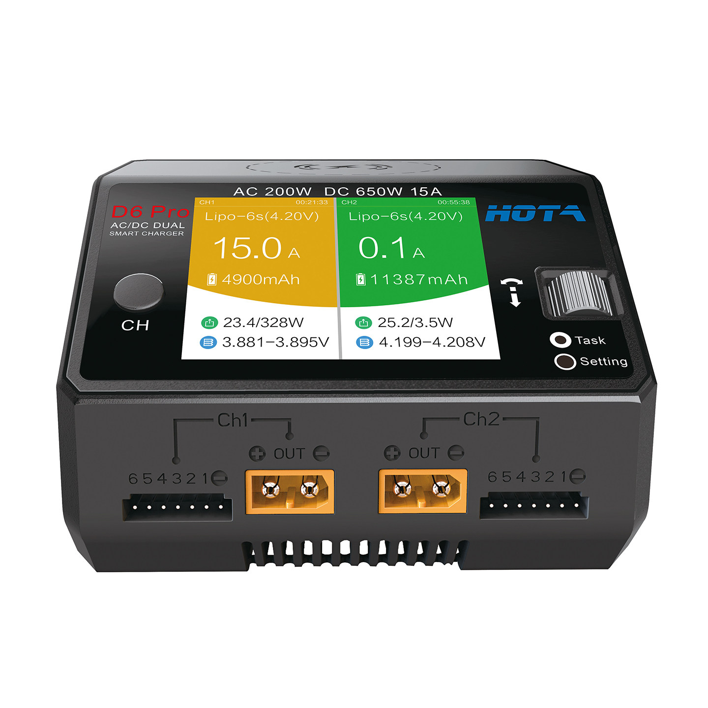 HOTA D6 Pro AC/DC Dual Channel - огляд і ціна Hota D6 Pro Dual Lipo Charger