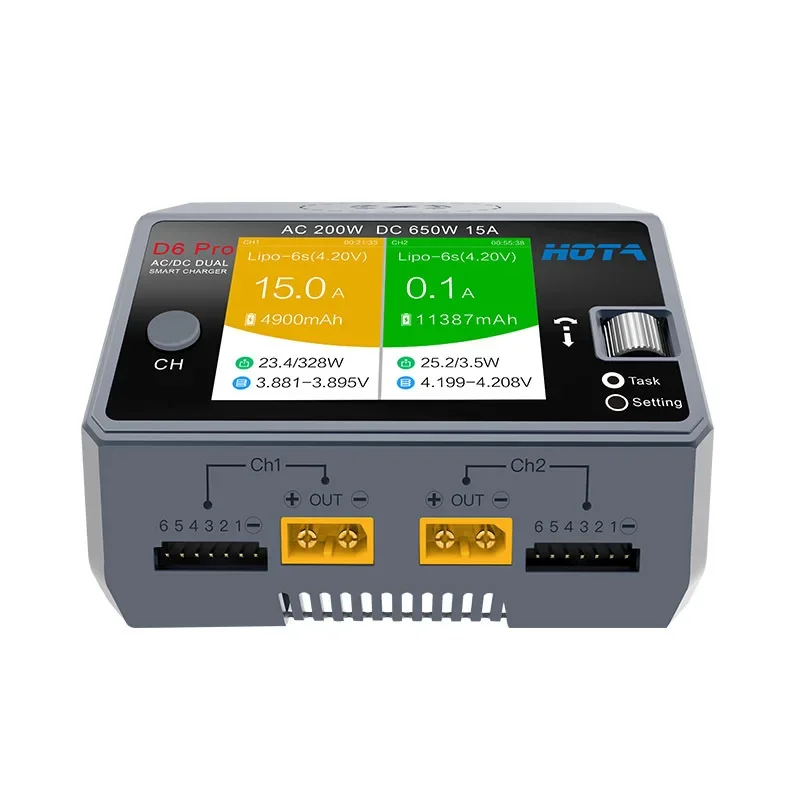 HOTA D6 Pro 650W Dual Channel  - огляд і ціна Hota D6 Pro Dual Lipo Charger
